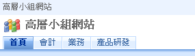 顯示沒有子網站的上方連結列。